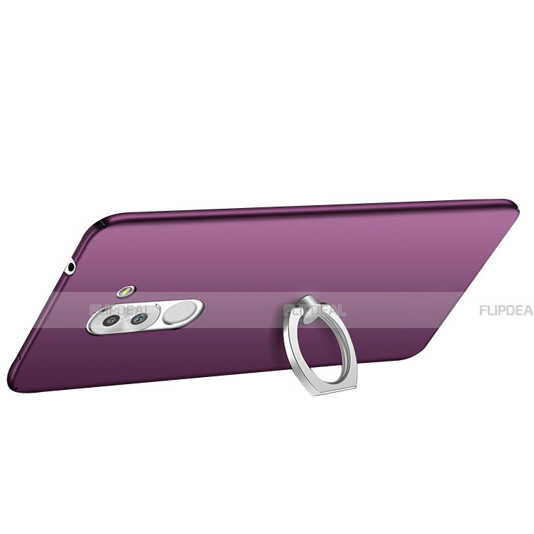 Funda Dura Plastico Rigida Carcasa Mate con Anillo de dedo Soporte A01 para Huawei GR5 (2017)