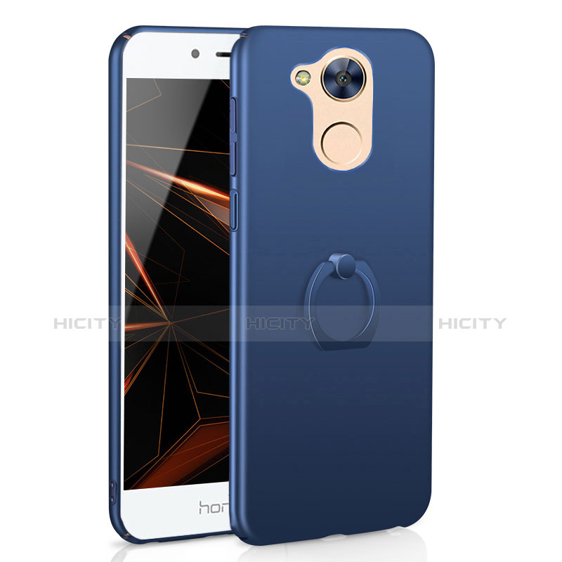 Funda Dura Plastico Rigida Carcasa Mate con Anillo de dedo Soporte A01 para Huawei Honor 6A Azul