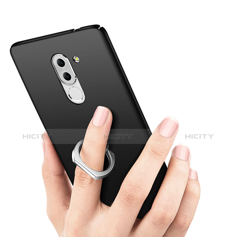 Funda Dura Plastico Rigida Carcasa Mate con Anillo de dedo Soporte A01 para Huawei Honor 6X