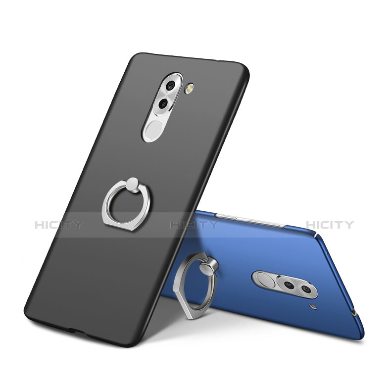 Funda Dura Plastico Rigida Carcasa Mate con Anillo de dedo Soporte A01 para Huawei Honor 6X