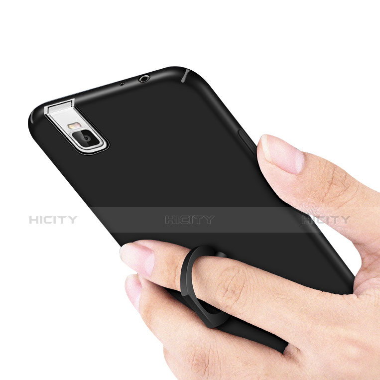 Funda Dura Plastico Rigida Carcasa Mate con Anillo de dedo Soporte A01 para Huawei Honor 7i shot X