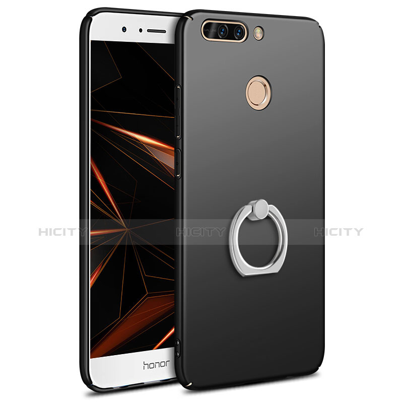 Funda Dura Plastico Rigida Carcasa Mate con Anillo de dedo Soporte A01 para Huawei Honor V9