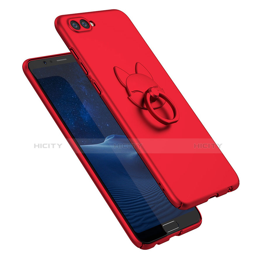 Funda Dura Plastico Rigida Carcasa Mate con Anillo de dedo Soporte A01 para Huawei Honor View 10