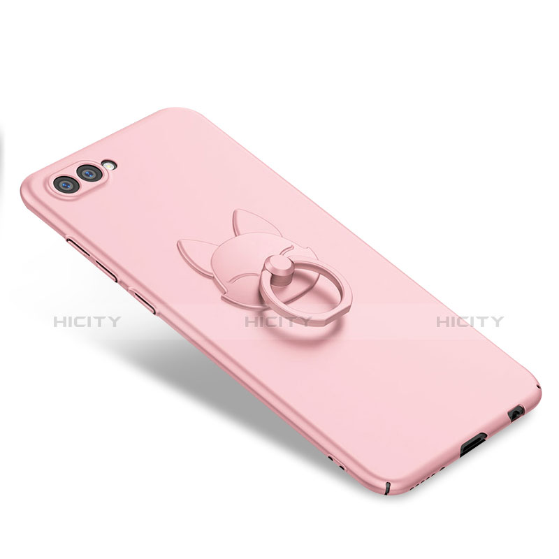 Funda Dura Plastico Rigida Carcasa Mate con Anillo de dedo Soporte A01 para Huawei Honor View 10