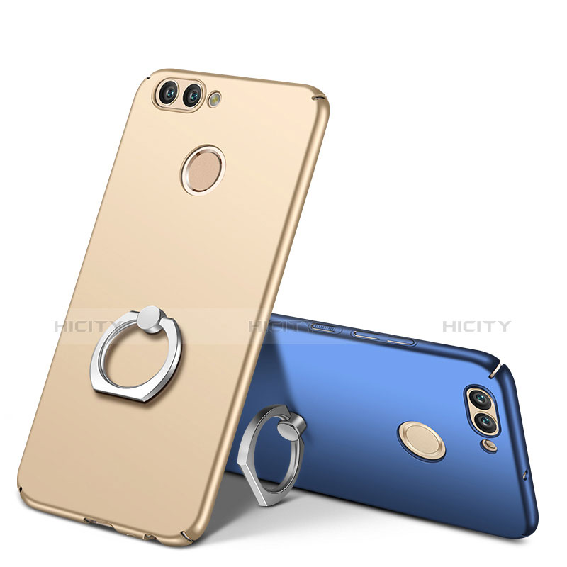 Funda Dura Plastico Rigida Carcasa Mate con Anillo de dedo Soporte A01 para Huawei Nova 2