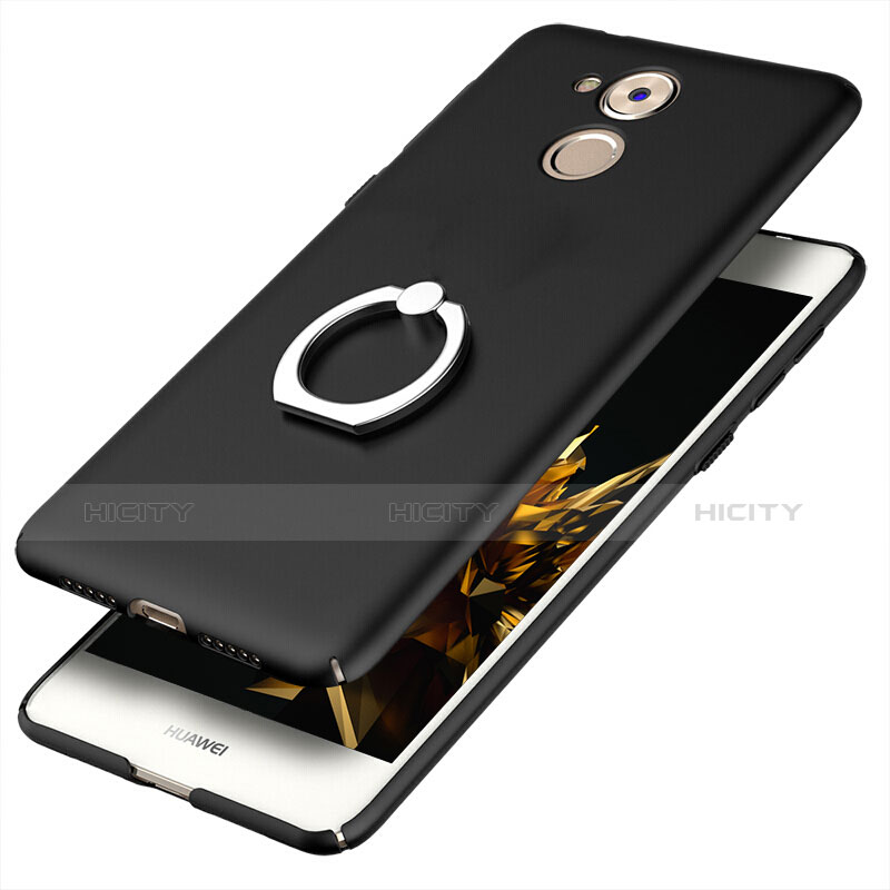 Funda Dura Plastico Rigida Carcasa Mate con Anillo de dedo Soporte A01 para Huawei Nova Smart