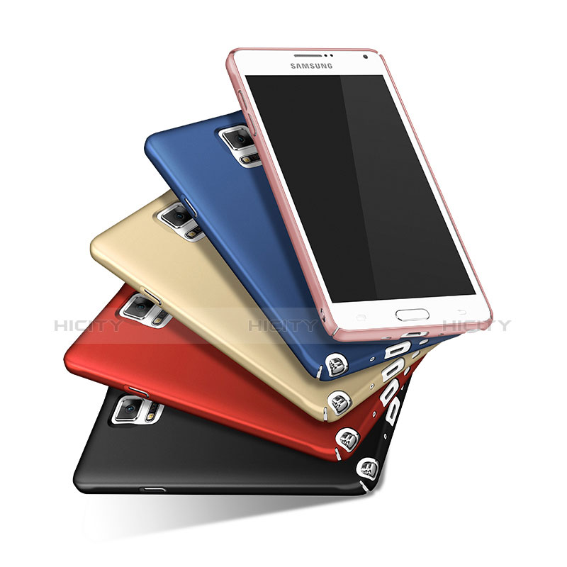 Funda Dura Plastico Rigida Carcasa Mate con Anillo de dedo Soporte A01 para Samsung Galaxy Note 4 SM-N910F