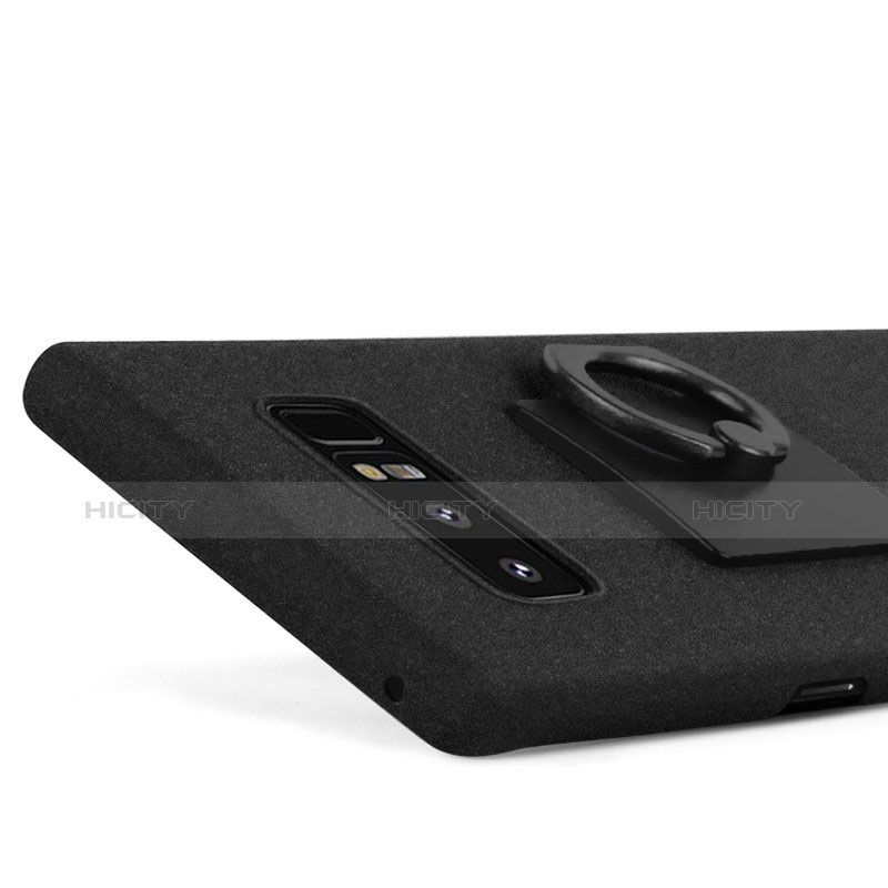 Funda Dura Plastico Rigida Carcasa Mate con Anillo de dedo Soporte A01 para Samsung Galaxy Note 8