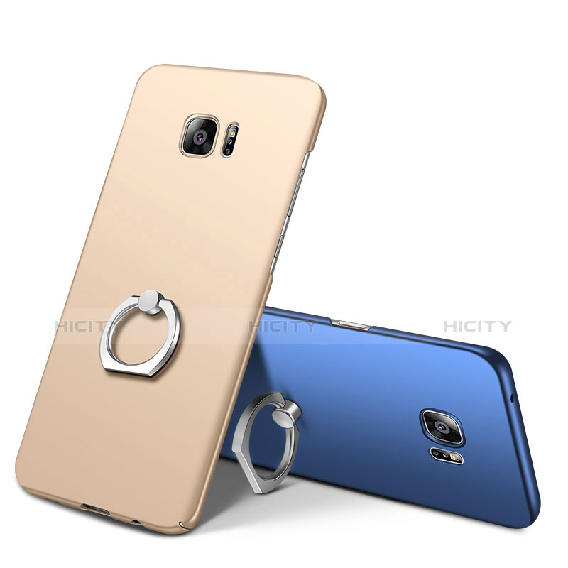 Funda Dura Plastico Rigida Carcasa Mate con Anillo de dedo Soporte A01 para Samsung Galaxy S7 Edge G935F