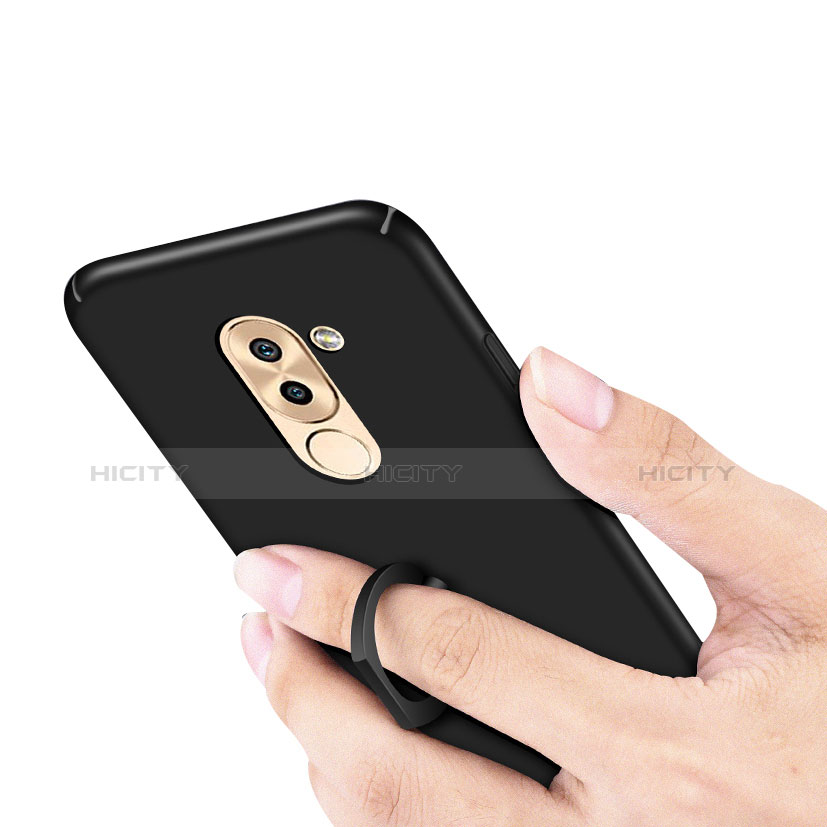 Funda Dura Plastico Rigida Carcasa Mate con Anillo de dedo Soporte A02 para Huawei Honor 6X Pro