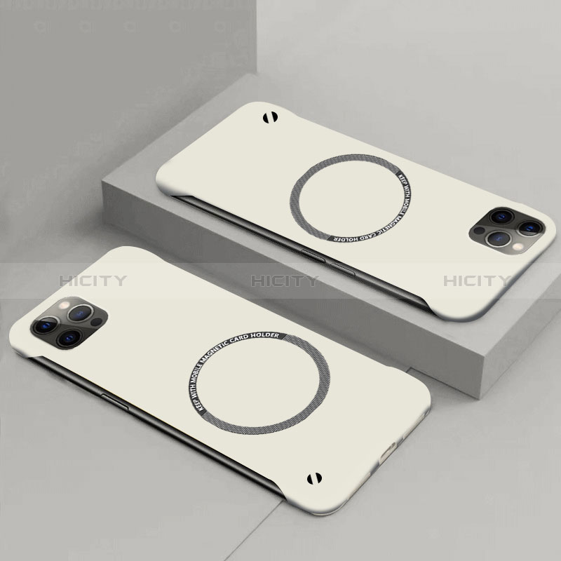 Funda Dura Plastico Rigida Carcasa Mate con Mag-Safe Magnetic P01 para Apple iPhone 14 Blanco