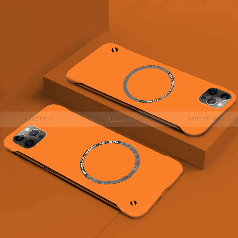 Funda Dura Plastico Rigida Carcasa Mate con Mag-Safe Magnetic P01 para Apple iPhone 15 Naranja