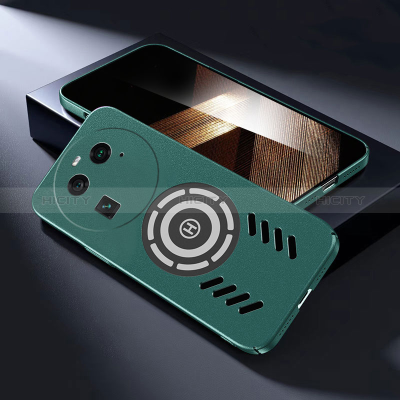 Funda Dura Plastico Rigida Carcasa Mate con Mag-Safe Magnetic para Oppo Find X6 5G Verde