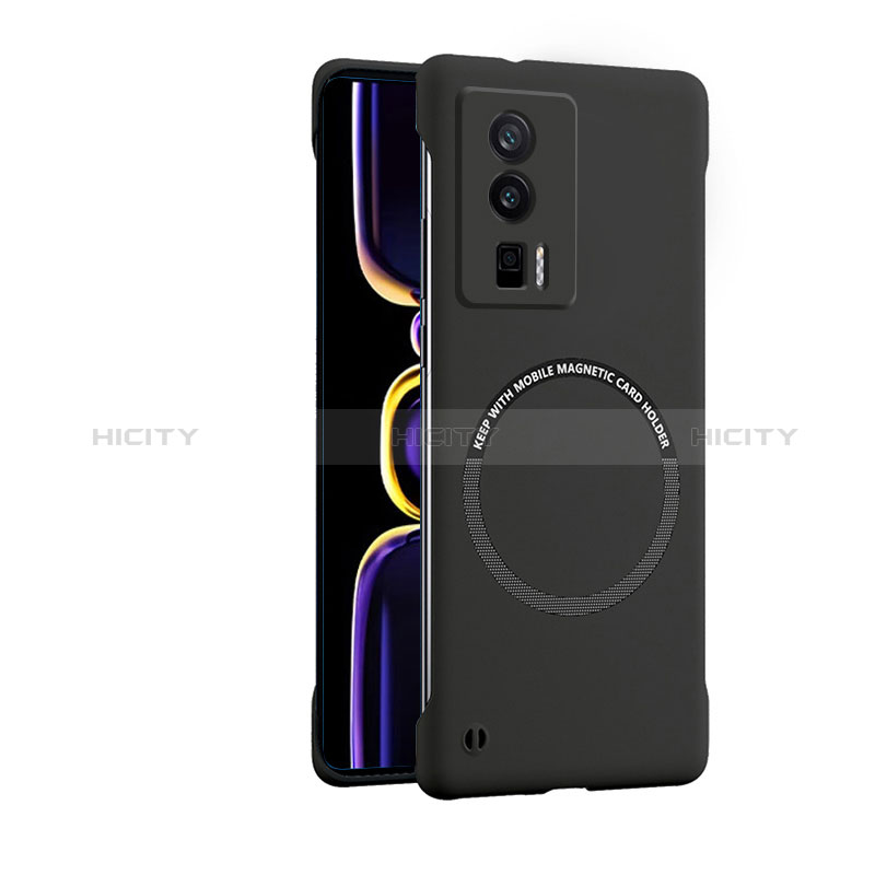 Funda Dura Plastico Rigida Carcasa Mate con Mag-Safe Magnetic para Xiaomi Poco F5 Pro 5G Negro