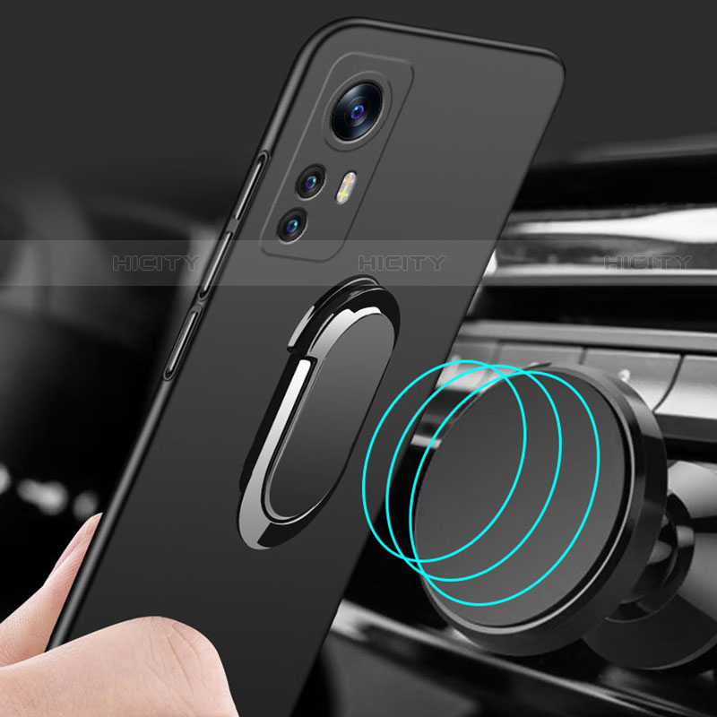 Funda Dura Plastico Rigida Carcasa Mate con Magnetico Anillo de dedo Soporte A01 para Xiaomi Mi 12S 5G