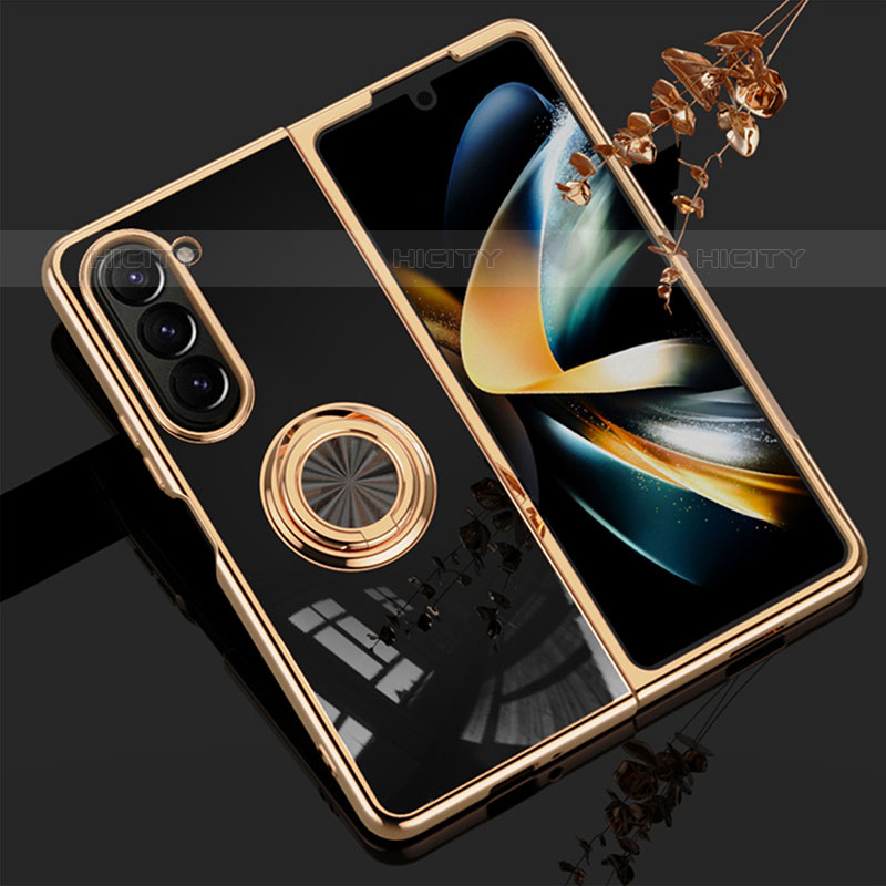 Funda Dura Plastico Rigida Carcasa Mate con Magnetico Anillo de dedo Soporte AN1 para Samsung Galaxy Z Fold5 5G