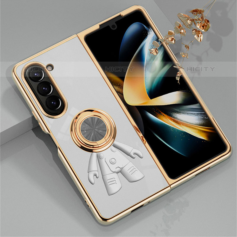 Funda Dura Plastico Rigida Carcasa Mate con Magnetico Anillo de dedo Soporte AN2 para Samsung Galaxy Z Fold5 5G