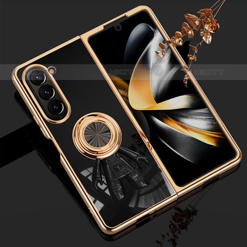 Funda Dura Plastico Rigida Carcasa Mate con Magnetico Anillo de dedo Soporte AN2 para Samsung Galaxy Z Fold5 5G