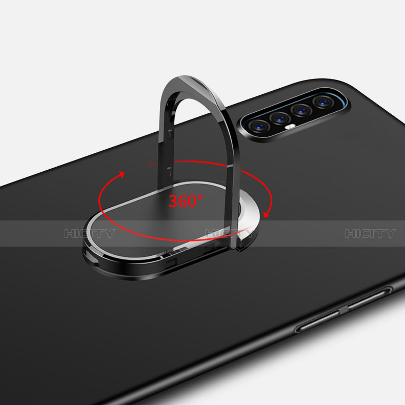 Funda Dura Plastico Rigida Carcasa Mate con Magnetico Anillo de dedo Soporte P01 para Oppo Reno3 Pro