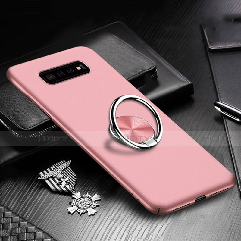 Funda Dura Plastico Rigida Carcasa Mate con Magnetico Anillo de dedo Soporte P01 para Samsung Galaxy S10