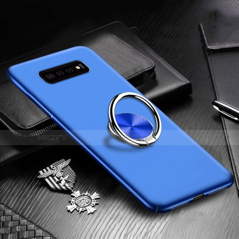 Funda Dura Plastico Rigida Carcasa Mate con Magnetico Anillo de dedo Soporte P01 para Samsung Galaxy S10