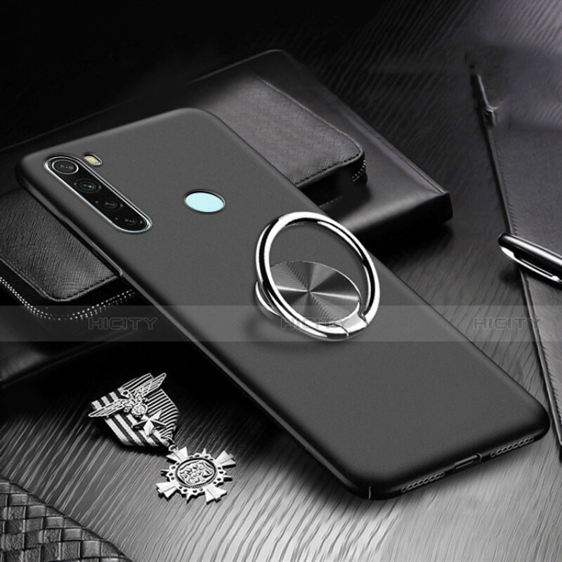 Funda Dura Plastico Rigida Carcasa Mate con Magnetico Anillo de dedo Soporte P01 para Xiaomi Redmi Note 8T