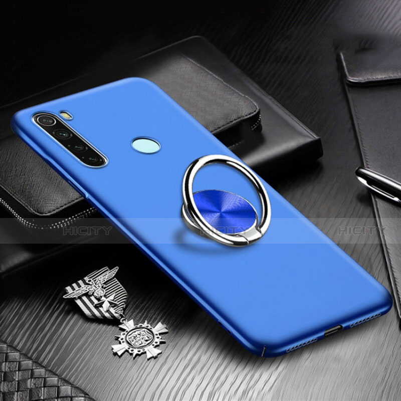 Funda Dura Plastico Rigida Carcasa Mate con Magnetico Anillo de dedo Soporte P01 para Xiaomi Redmi Note 8T