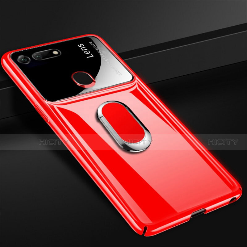 Funda Dura Plastico Rigida Carcasa Mate con Magnetico Anillo de dedo Soporte P02 para Huawei Honor V20