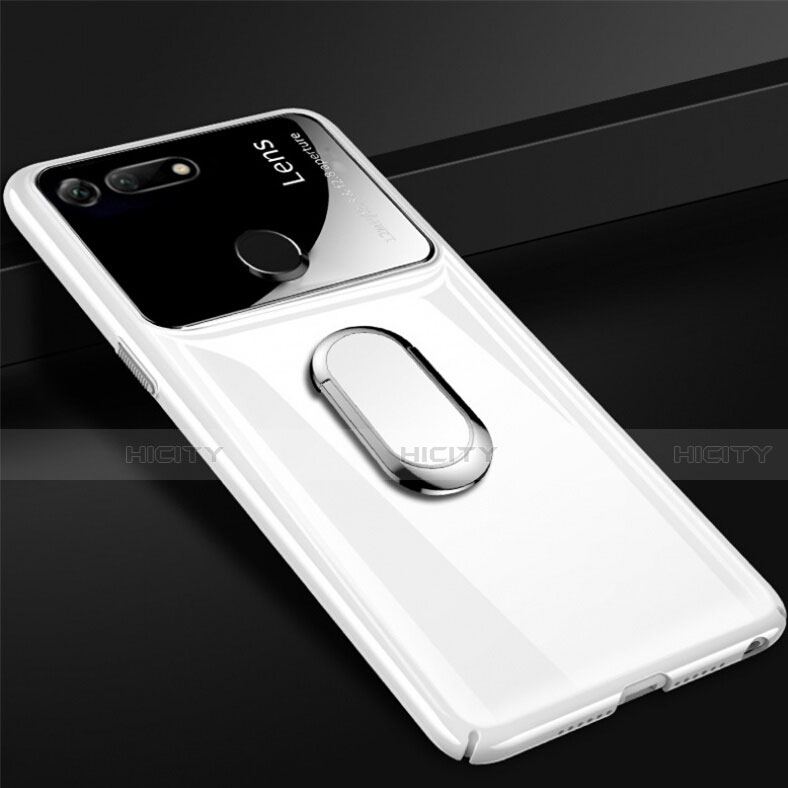 Funda Dura Plastico Rigida Carcasa Mate con Magnetico Anillo de dedo Soporte P02 para Huawei Honor V20