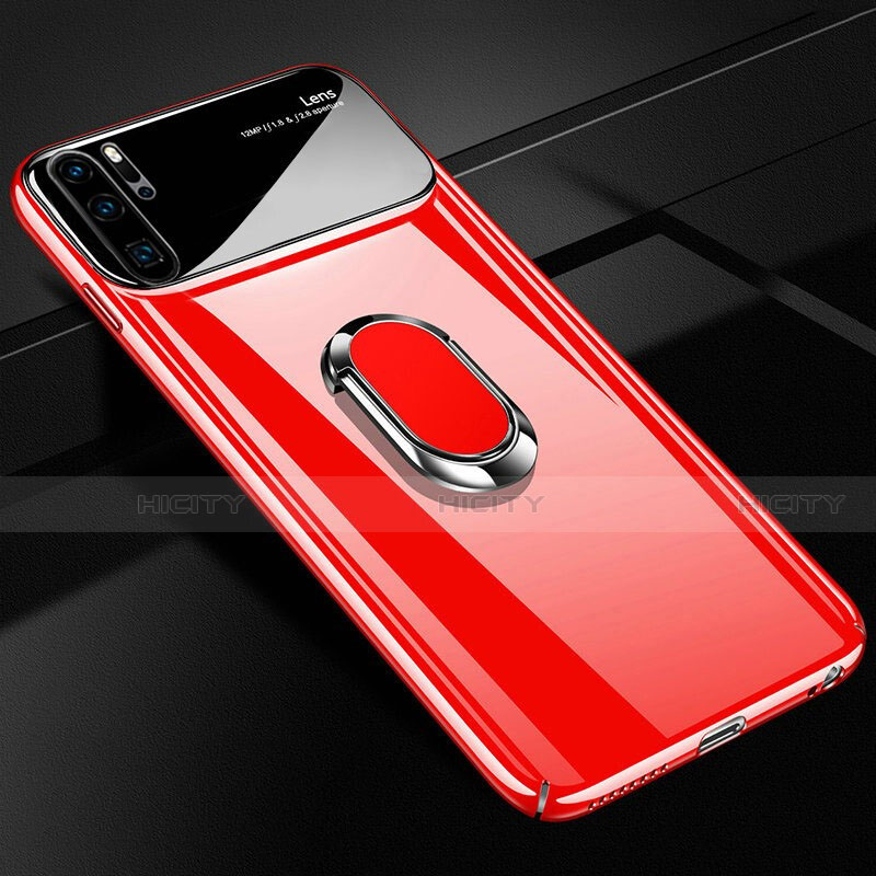 Funda Dura Plastico Rigida Carcasa Mate con Magnetico Anillo de dedo Soporte P02 para Huawei P30 Pro New Edition