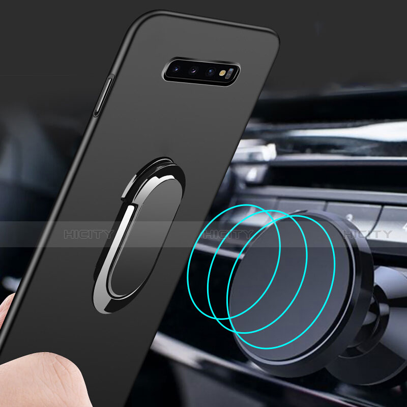 Funda Dura Plastico Rigida Carcasa Mate con Magnetico Anillo de dedo Soporte P02 para Samsung Galaxy S10 5G