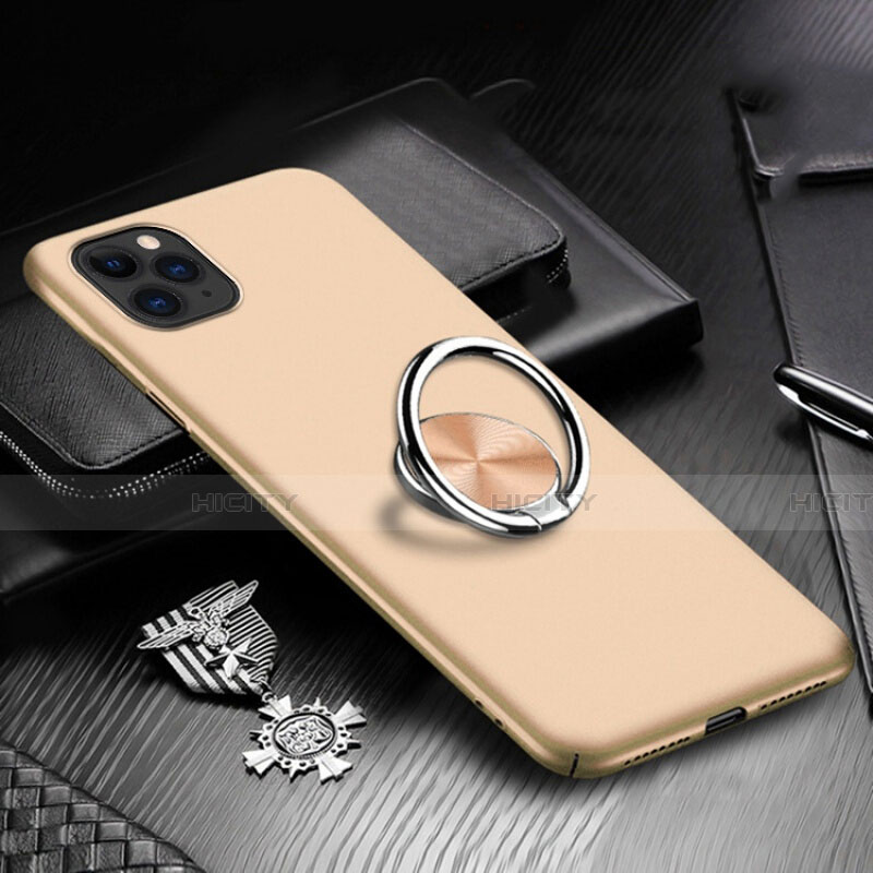 Funda Dura Plastico Rigida Carcasa Mate con Magnetico Anillo de dedo Soporte P03 para Apple iPhone 11 Pro