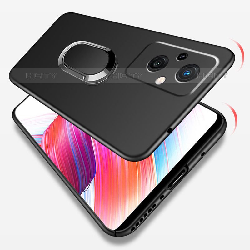 Funda Dura Plastico Rigida Carcasa Mate con Magnetico Anillo de dedo Soporte para OnePlus Nord N20 5G