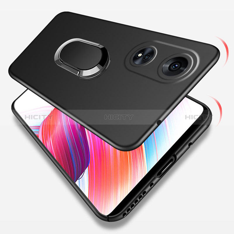 Funda Dura Plastico Rigida Carcasa Mate con Magnetico Anillo de dedo Soporte para Oppo A1 5G