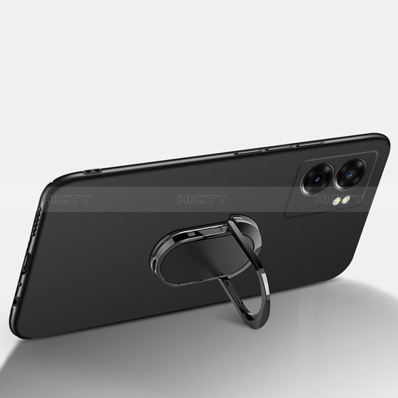 Funda Dura Plastico Rigida Carcasa Mate con Magnetico Anillo de dedo Soporte para Oppo A77 5G