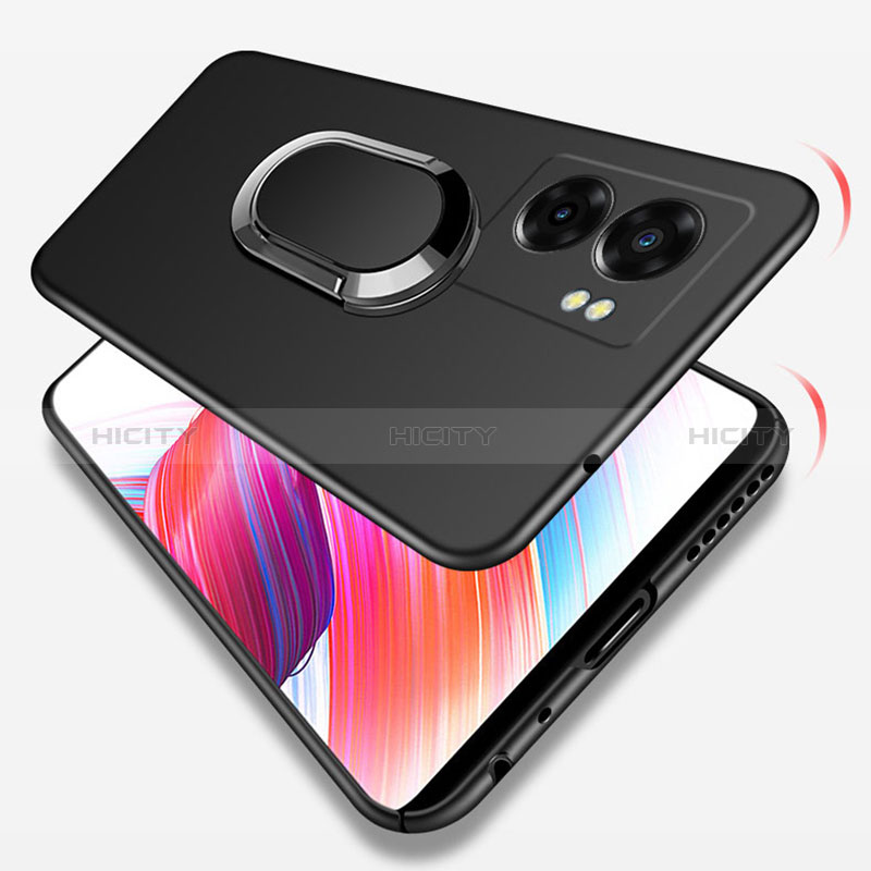 Funda Dura Plastico Rigida Carcasa Mate con Magnetico Anillo de dedo Soporte para Oppo A77 5G