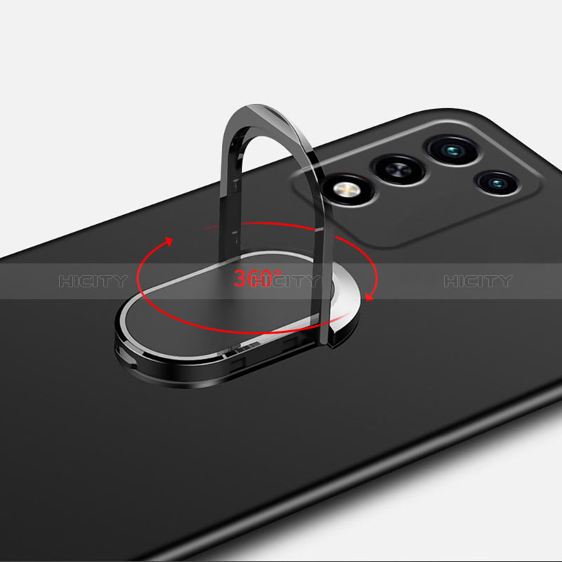 Funda Dura Plastico Rigida Carcasa Mate con Magnetico Anillo de dedo Soporte para Realme Q3t 5G