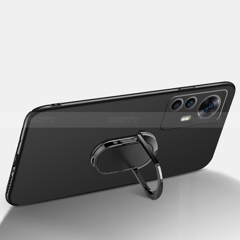 Funda Dura Plastico Rigida Carcasa Mate con Magnetico Anillo de dedo Soporte para Xiaomi Redmi K50 Ultra 5G