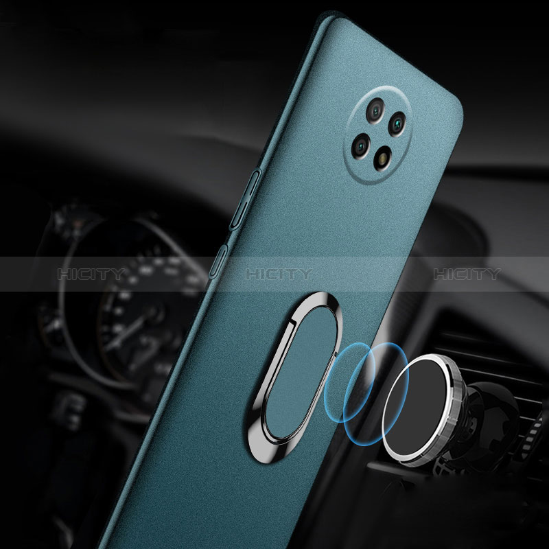 Funda Dura Plastico Rigida Carcasa Mate con Magnetico Anillo de dedo Soporte para Xiaomi Redmi Note 9 5G