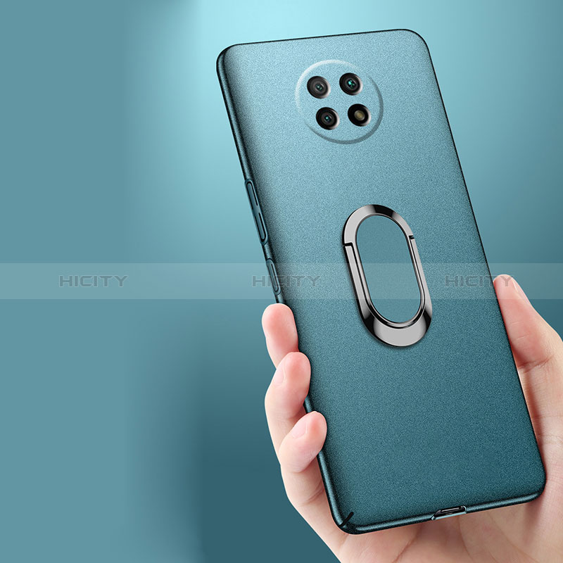 Funda Dura Plastico Rigida Carcasa Mate con Magnetico Anillo de dedo Soporte para Xiaomi Redmi Note 9 5G