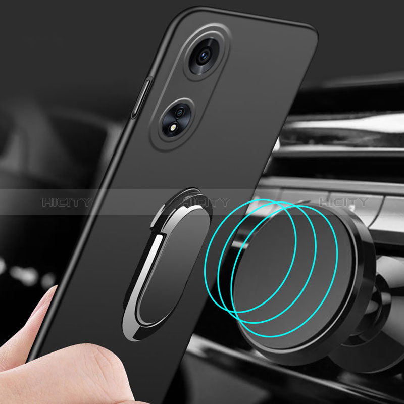 Funda Dura Plastico Rigida Carcasa Mate con Magnetico Anillo de dedo Soporte S01 para Huawei Honor X5 Plus