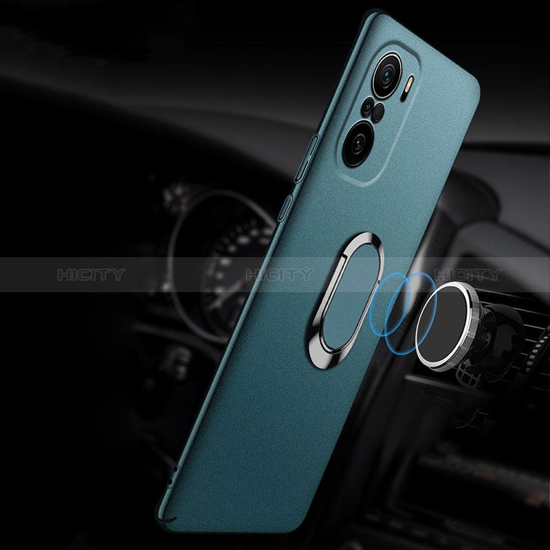 Funda Dura Plastico Rigida Carcasa Mate con Magnetico Anillo de dedo Soporte S01 para Xiaomi Mi 11X 5G