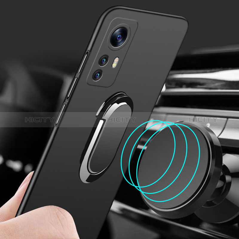 Funda Dura Plastico Rigida Carcasa Mate con Magnetico Anillo de dedo Soporte S01 para Xiaomi Redmi Note 12S