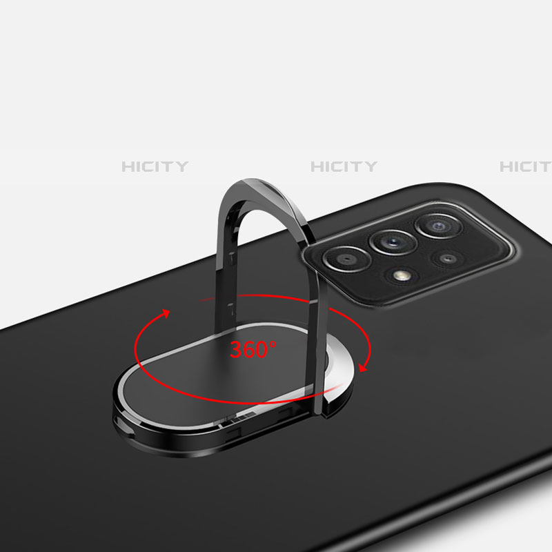 Funda Dura Plastico Rigida Carcasa Mate con Magnetico Anillo de dedo Soporte YK1 para Samsung Galaxy A52 5G
