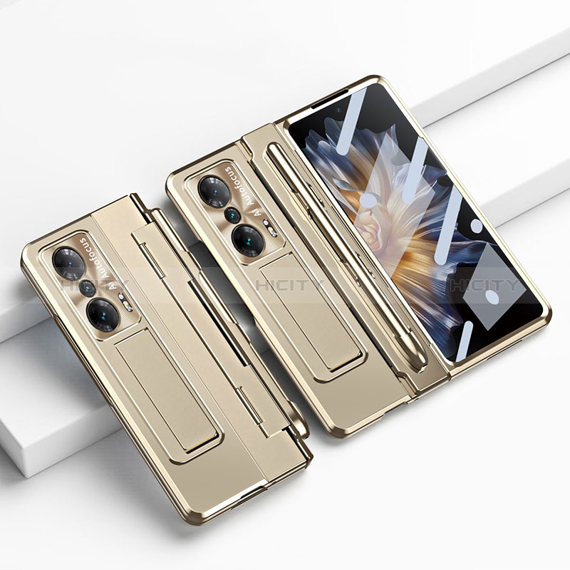 Funda Dura Plastico Rigida Carcasa Mate con Soporte ZL1 para Huawei Honor Magic Vs Ultimate 5G Oro