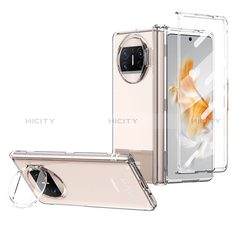 Funda Dura Plastico Rigida Carcasa Mate con Soporte ZL1 para Huawei Mate X3 Claro