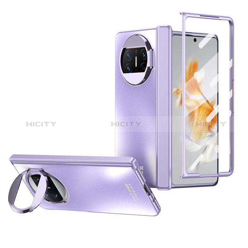 Funda Dura Plastico Rigida Carcasa Mate con Soporte ZL1 para Huawei Mate X5 Morado