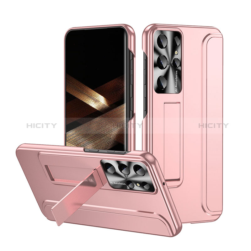 Funda Dura Plastico Rigida Carcasa Mate con Soporte ZL2 para Samsung Galaxy S24 Ultra 5G Oro Rosa