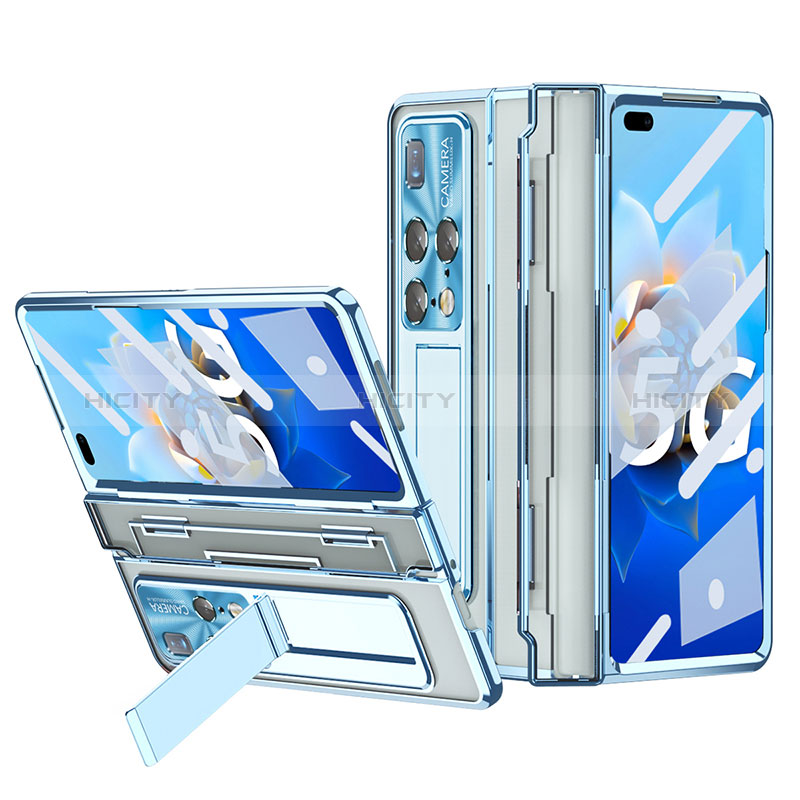 Funda Dura Plastico Rigida Carcasa Mate con Soporte ZL3 para Huawei Mate X2 Azul