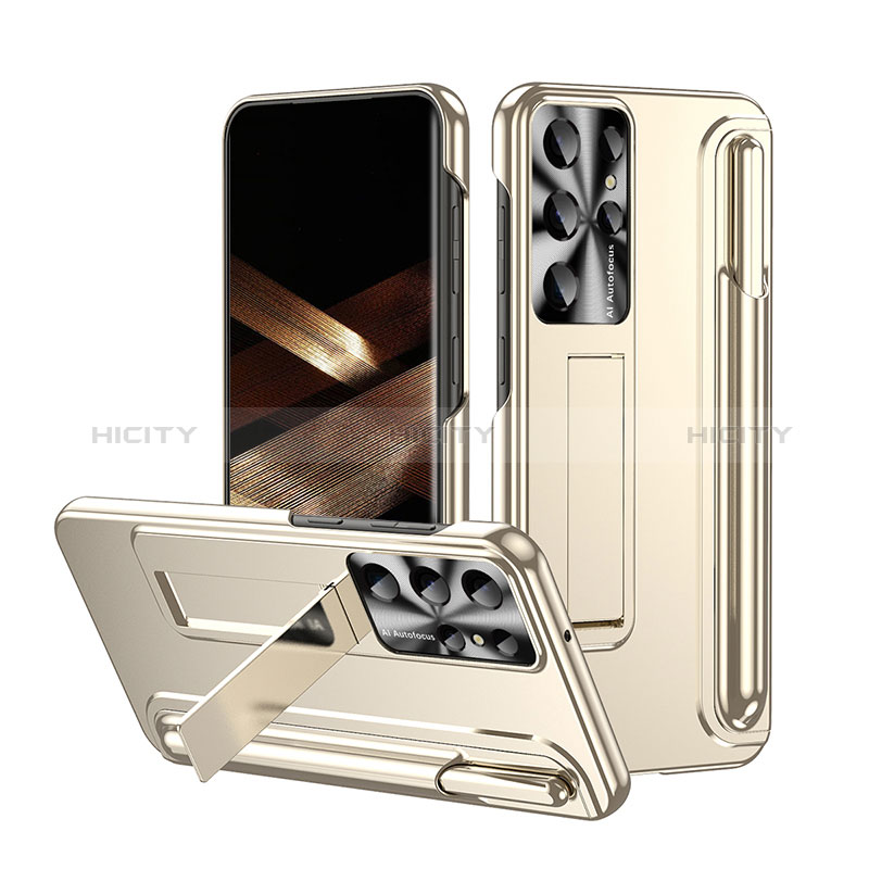 Funda Dura Plastico Rigida Carcasa Mate con Soporte ZL3 para Samsung Galaxy S24 Ultra 5G Oro